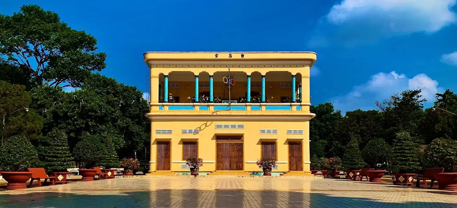 Phong cách kiến trúc độc đáo của Trí Huệ Cung. 