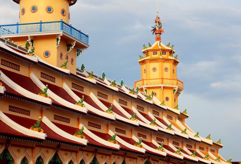 Biểu tượng của đạo Cao Đài - Tòa Thánh Tây Ninh. 